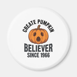 Pumpkin Believer Since 1966 Vintage Halloween Desi Magnet