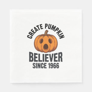 Pumpkin Believer Since 1966 Vintage Halloween Desi Napkin
