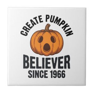 Pumpkin Believer Since 1966 Vintage Halloween Desi Tile