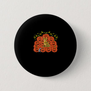 Pumpkin Bengal Cat Halloween Kitten Jack O Lantern 6 Cm Round Badge