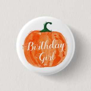 Pumpkin Birthday Button