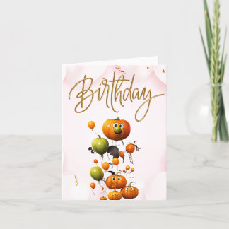 Pumpkin Birthday Delight: Birthday Card