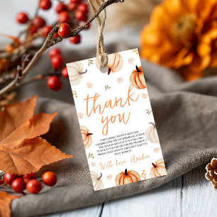 Pumpkin Birthday Thank You Gift Tag