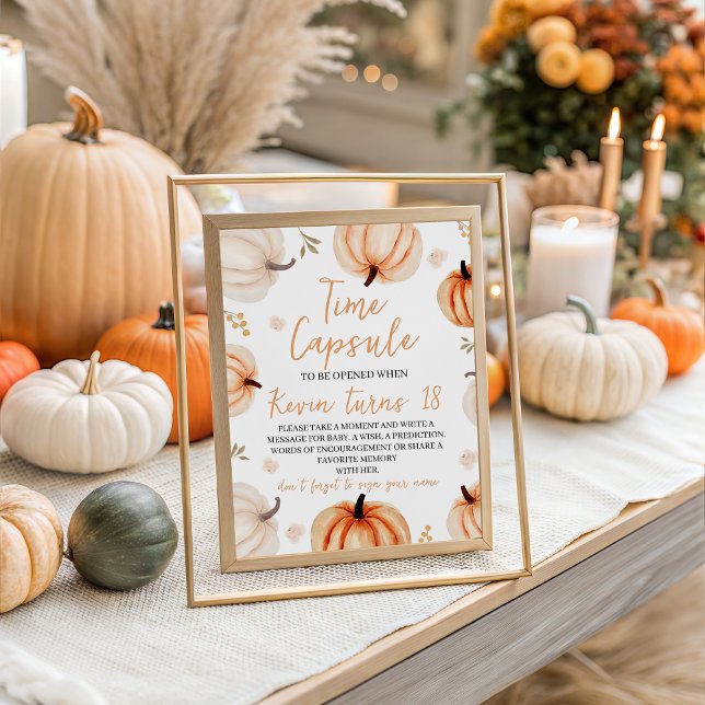 Pumpkin Birthday Time Capsule Sign (Creator Uploaded)