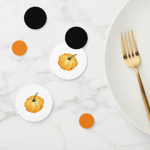 Pumpkin black and orange confetti