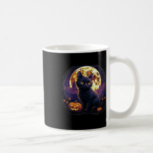 Pumpkin Black Cat Halloween Vintage Costume For Ad Coffee Mug