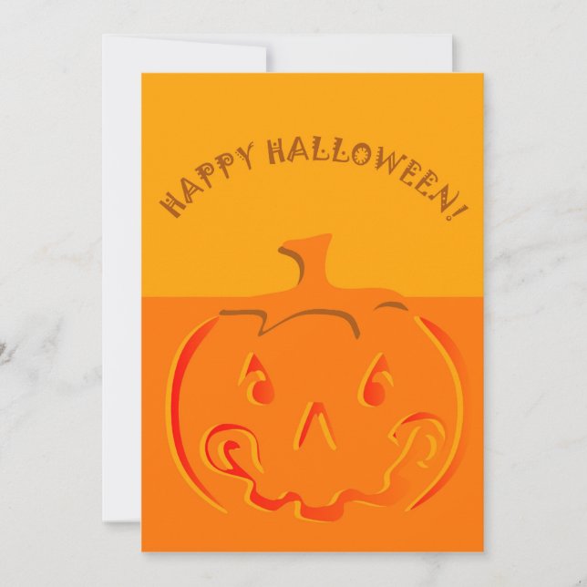 Pumpkin BLANK Halloween Invitation (Front)