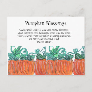 Pumpkin Blessings Postcard