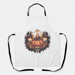 Pumpkin Bloom � Autumn Candlelight and Floral Harm Apron