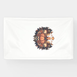 Pumpkin Bloom � Autumn Candlelight and Floral Harm Banner