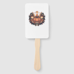 Pumpkin Bloom � Autumn Candlelight and Floral Harm Hand Fan