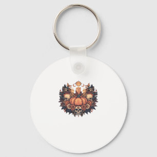 Pumpkin Bloom � Autumn Candlelight and Floral Harm Key Ring