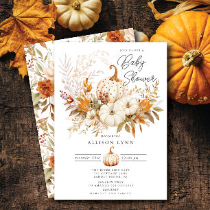 Pumpkin Blossom Baby Shower  Invitation