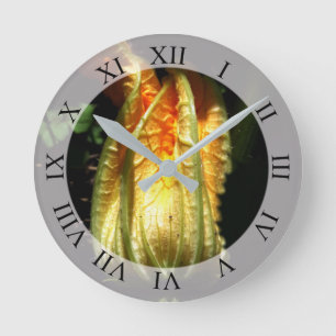 Pumpkin Blossom Wall Clock