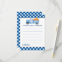 Pumpkin Blue Truck Baby Shower Family Traditions