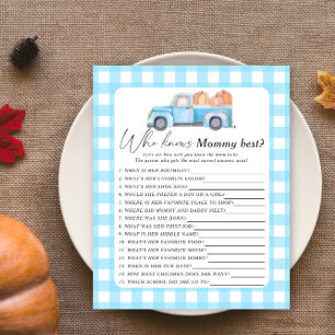 Pumpkin blue truck - Who knows mummy best game
