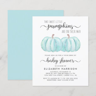 Pumpkin Blue Twin Boys Drive By Baby Shower
