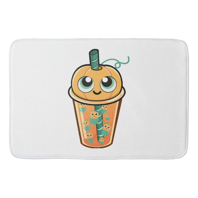 Pumpkin Boba Jellyfish Bath Mat (Front)