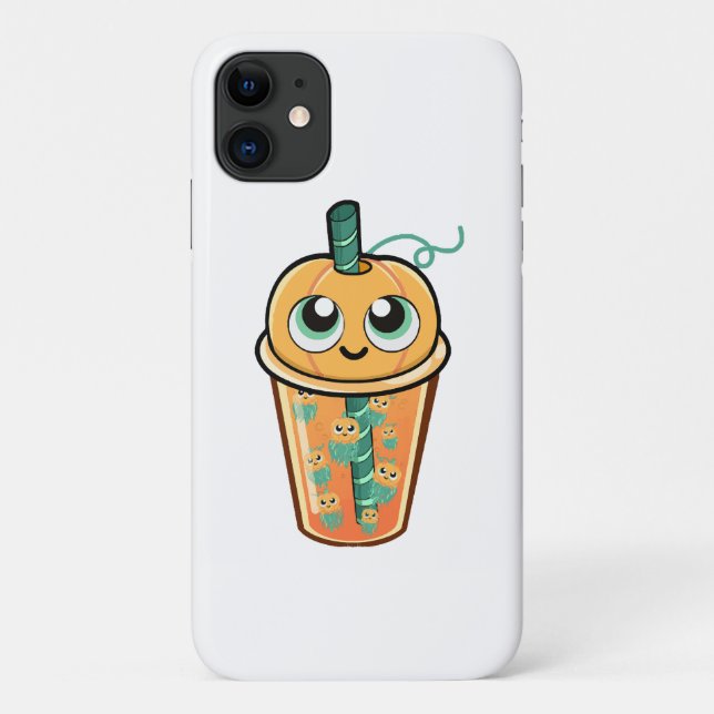 Pumpkin Boba Jellyfish Case-Mate iPhone Case (Back)
