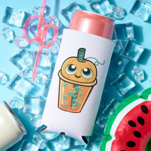 Pumpkin Boba Jellyfish Seltzer Can Cooler