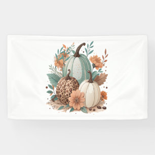 Pumpkin Boho Floral Banner