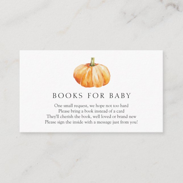 Pumpkin  Books for Baby insert card (Front)