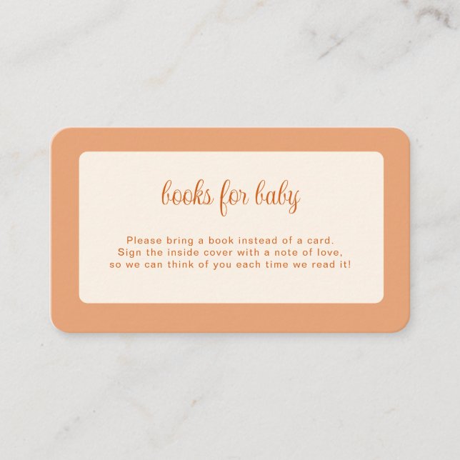 Pumpkin: Books for Baby Insert Card (Front)
