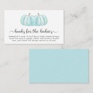 Pumpkin Books For Baby Twin Boys Shower Enclosure Card