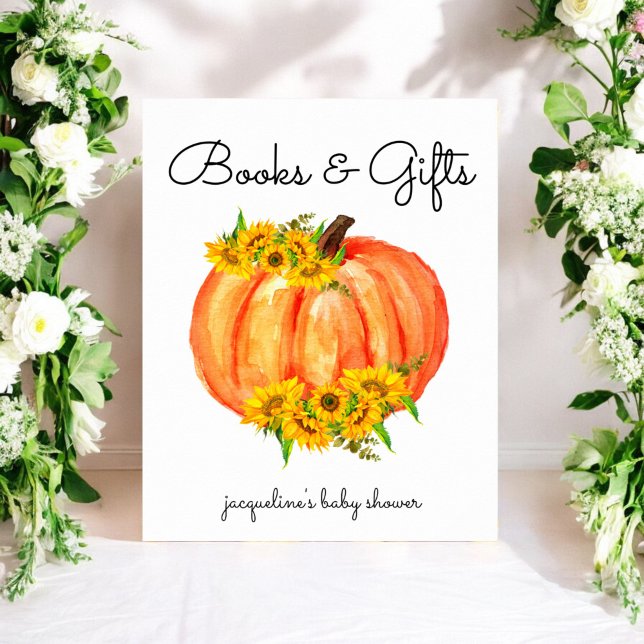 Pumpkin Books Gifts Baby Shower Poster (Creator Uploaded)