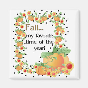 Pumpkin Border - Fall My Favourite Magnet