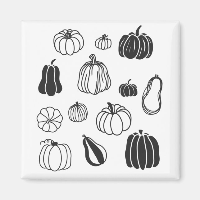 Pumpkin Botanical Magnet (Front)