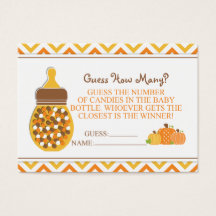 Pumpkin Bottle Baby Shower Guessing Game