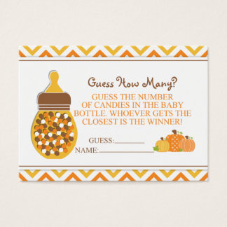 Pumpkin Bottle Baby Shower Guessing Game