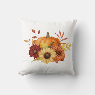 Pumpkin Bouquet Farmhouse Autumn Decor Cushion