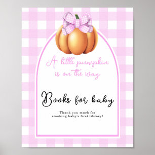 Pumpkin bow arch baby shower Books for baby Poster