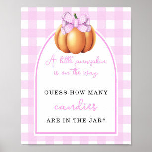 Pumpkin bow - How many candies are in the jar Poster