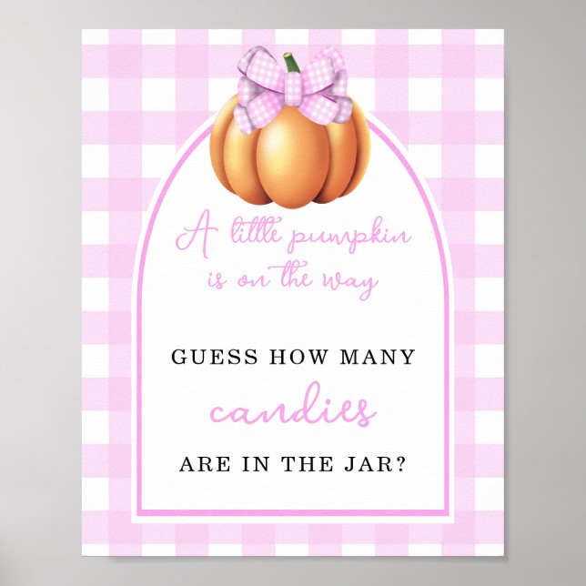Pumpkin bow - How many candies are in the jar Poster (Front)