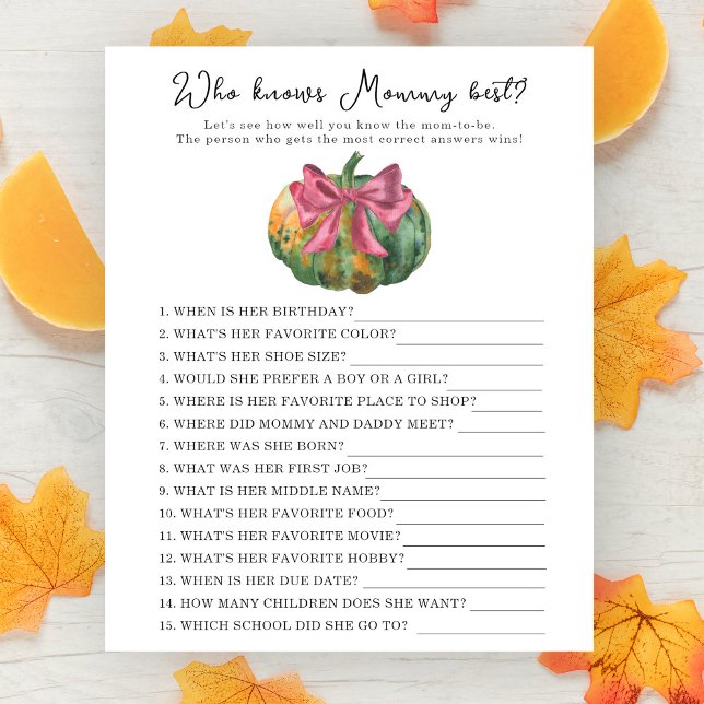 Pumpkin bow - Who knows mummy best (Creator Uploaded)