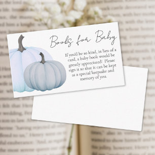 Pumpkin Boy Baby Shower Books For Baby Enclosure Card
