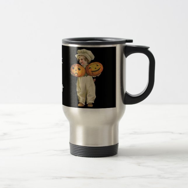 Pumpkin Boy Travel Mug (Right)