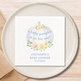 Pumpkin Boy's Baby Shower Napkin