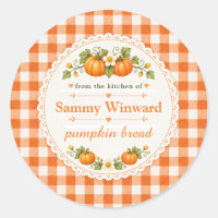 Pumpkin Bread Homemade Gift Label