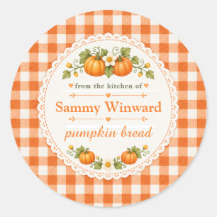 Pumpkin Bread Homemade Gift Label