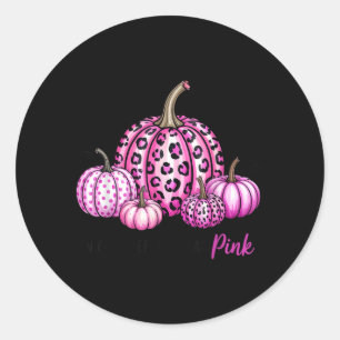 Pumpkin Breast Cancer Survivor Classic Round Sticker