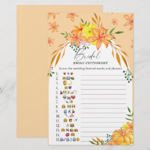 Pumpkin - bridal shower emoji pictionary game