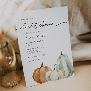 Pumpkin Bridal Shower Invitation