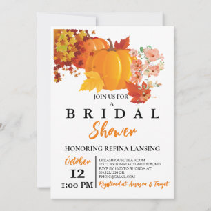 pumpkin bridal shower invitation