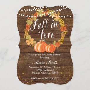 Pumpkin Bridal Shower Invitation Card