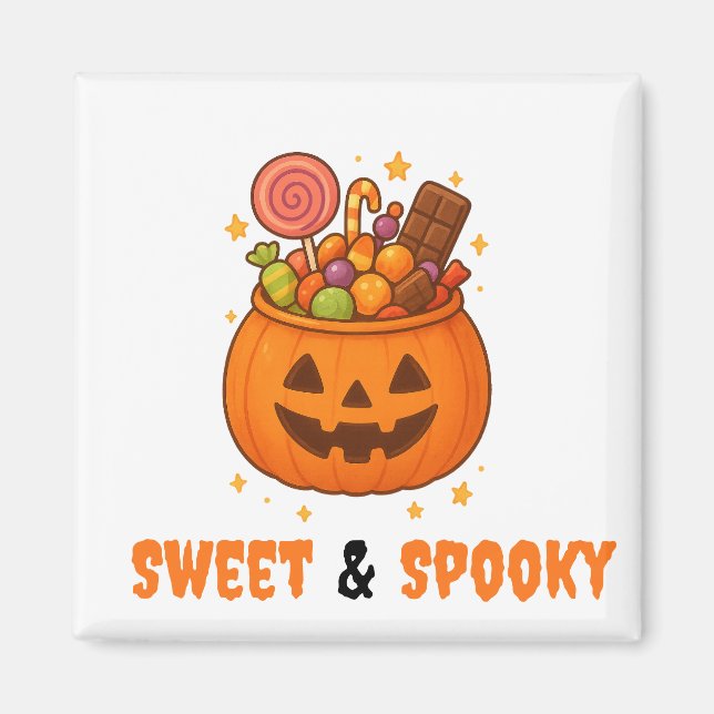 Pumpkin Bucket Full of Sweet - Halloween  Magnet (Front)