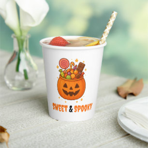 Pumpkin Bucket Full of Sweet - Halloween  Paper Cups